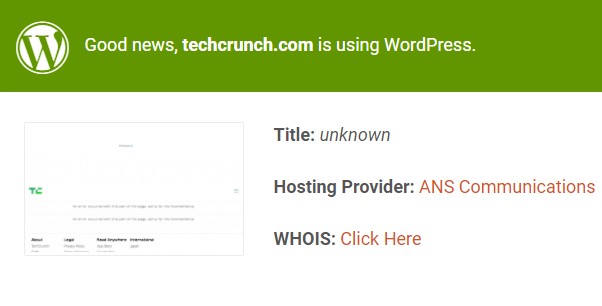 TechCrunch isitwp